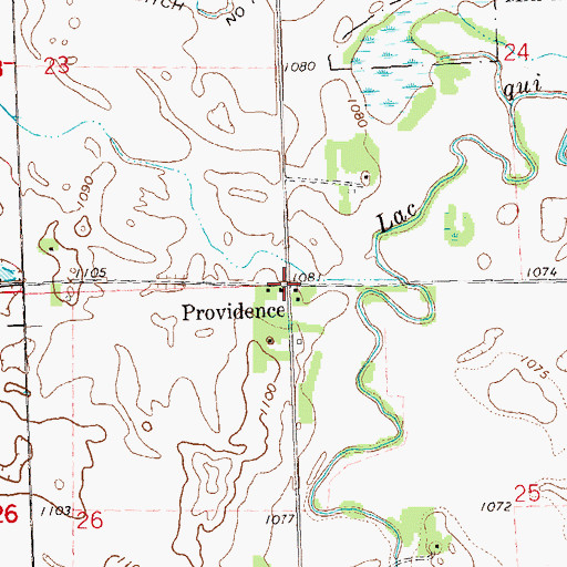 Topographic Map of Providence, MN