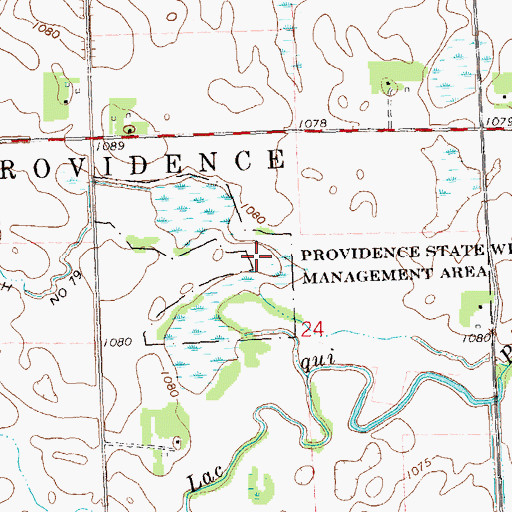 Topographic Map of Providence State Wildlife Management Area, MN