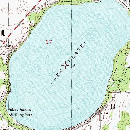 Topographic Map of Lake Pulaski, MN