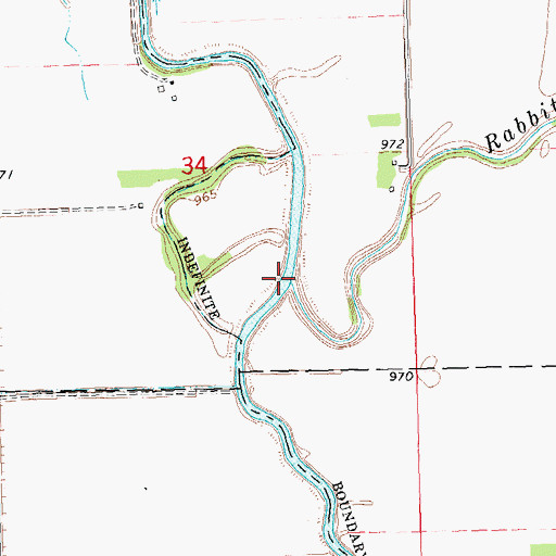 Topographic Map of Rabbit River, MN