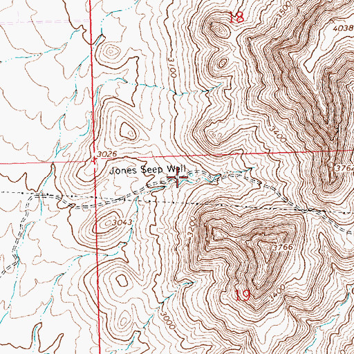 Topographic Map of Jones Seep Well, AZ