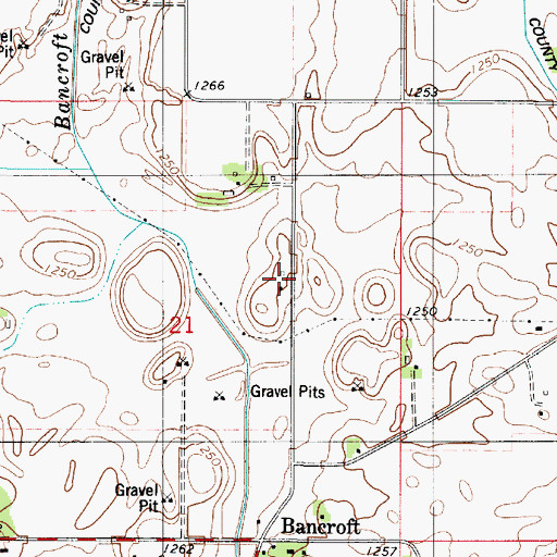 Topographic Map of Ransom School, MN