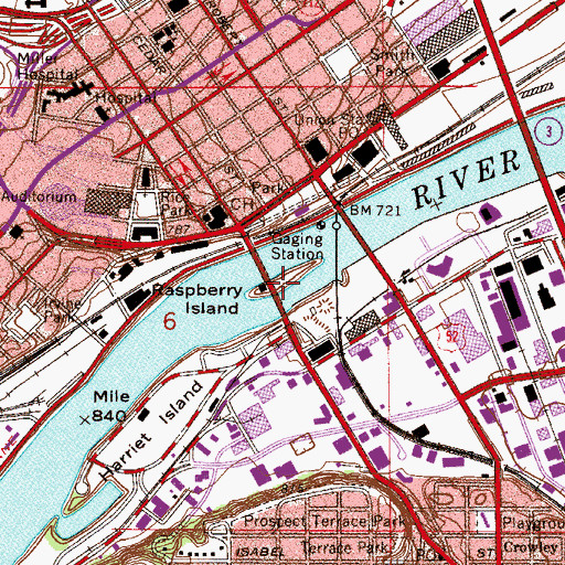Topographic Map of Raspberry Island, MN