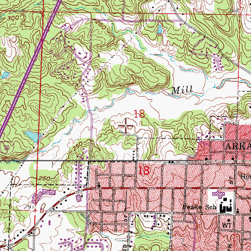Topographic Map of Feasler Park, AR