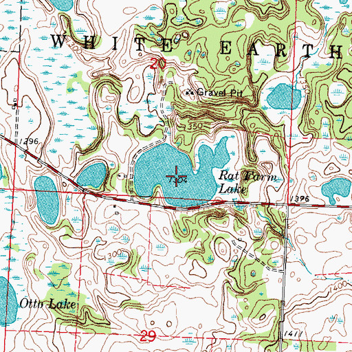 Topographic Map of Rat Farm Lake, MN
