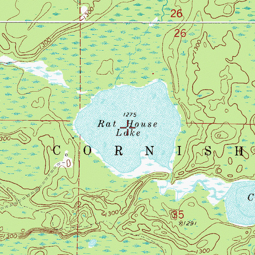 Topographic Map of Rat House Lake, MN