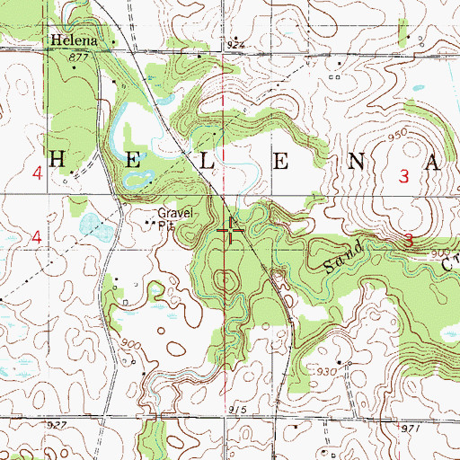 Topographic Map of Raven Stream, MN