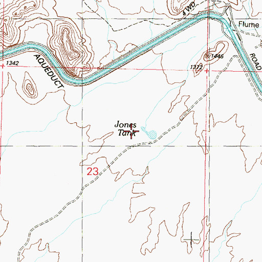 Topographic Map of Jones Tank, AZ