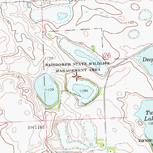 Topographic Map of Reisdorph State Wildlife Management Area, MN