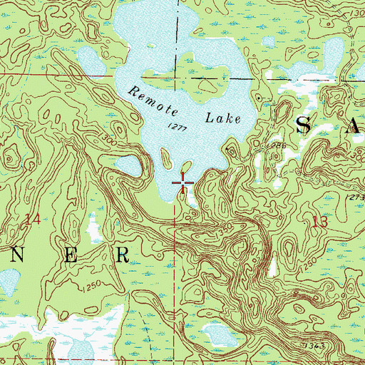 Topographic Map of Remote Lake, MN