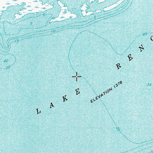 Topographic Map of Lake Reno, MN