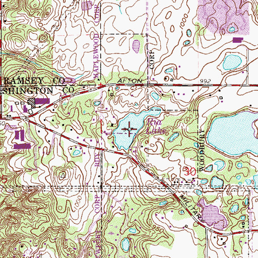Topographic Map of Ria Lake, MN