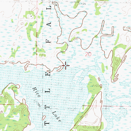 Topographic Map of Rice Creek, MN