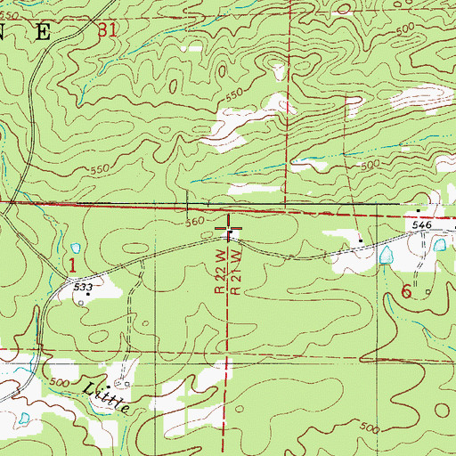 Topographic Map of Union Church (historical), AR