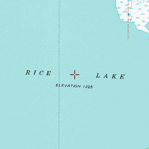Topographic Map of Rice Lake, MN