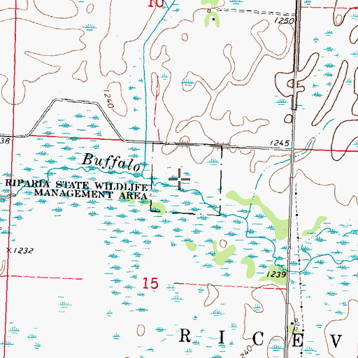 Topographic Map of Riparia State Wildlife Management Area, MN
