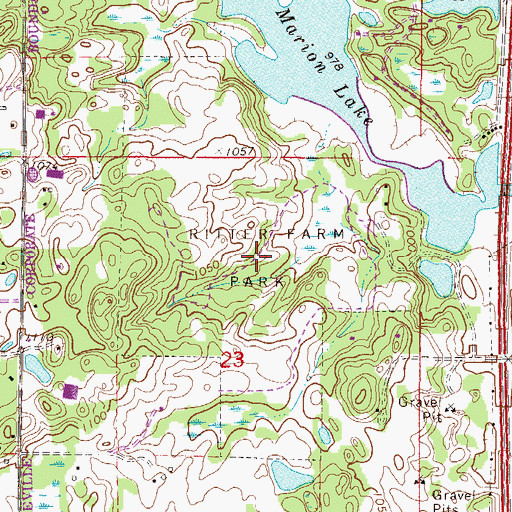 Topographic Map of Ritter Farm Park, MN