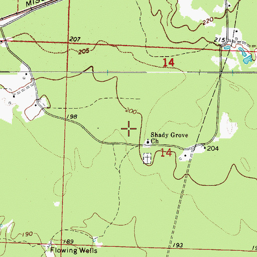 Topographic Map of Township of Beirne (historical), AR