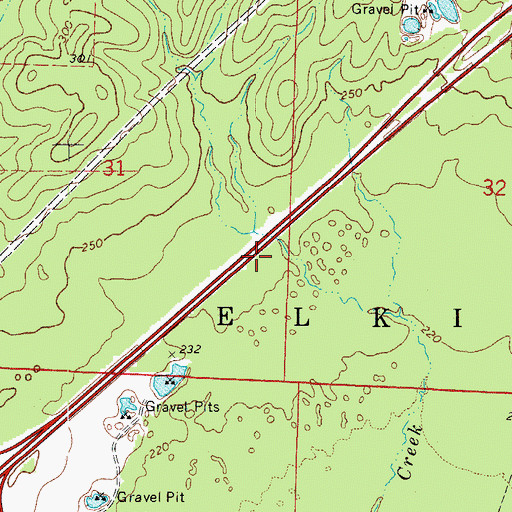 Topographic Map of Township of Elkins (historical), AR
