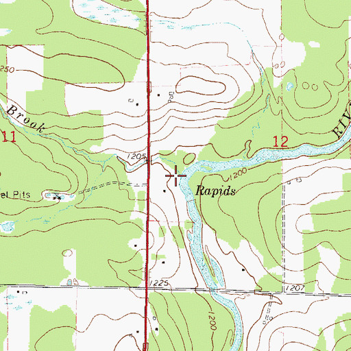 Topographic Map of Robinson Brook, MN