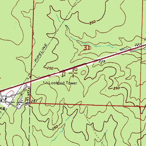 Topographic Map of Gurdon High School, AR