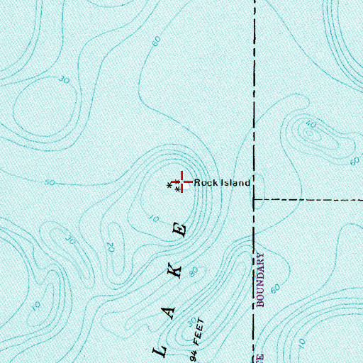 Topographic Map of Rock Island, MN