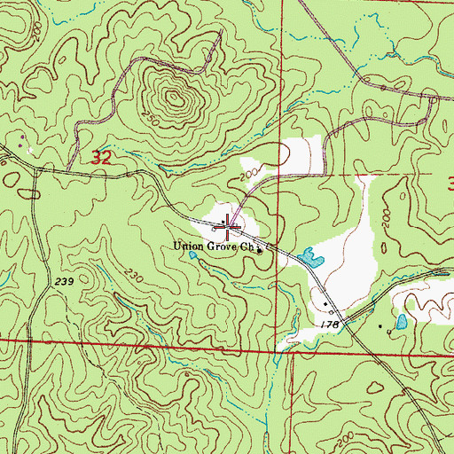 Topographic Map of Hebron (historical), AR