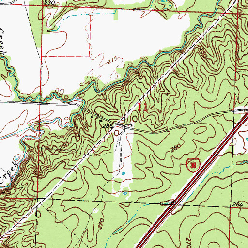 Topographic Map of Keyton (historical), AR