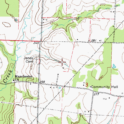 Topographic Map of Township of Manchester (historical), AR