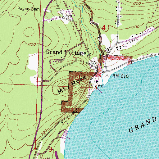 Topographic Map of Mount Rose, MN