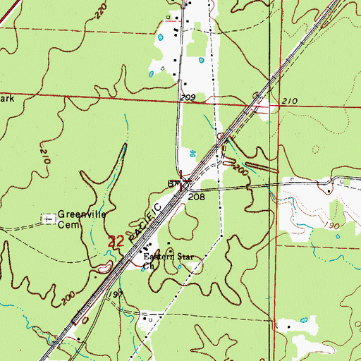 Topographic Map of Smithton (historical), AR