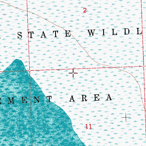 Topographic Map of Roseau River State Wildlife Management Area, MN