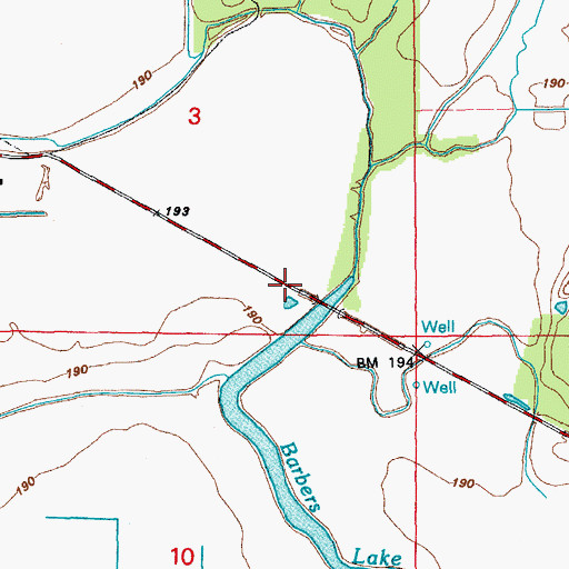 Topographic Map of Barber (historical), AR