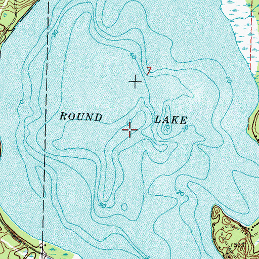 Topographic Map of Round Lake, MN