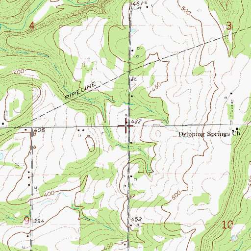 Topographic Map of Bare Stone, AR