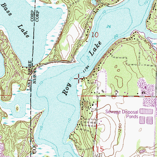 Topographic Map of Roy Lake, MN