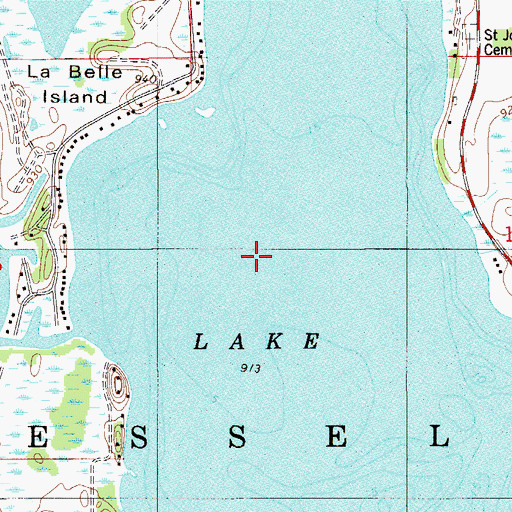Topographic Map of Rush Lake, MN