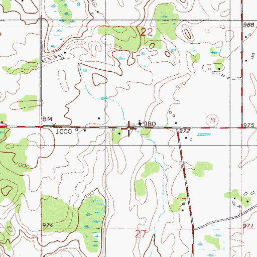 Topographic Map of SDA Church, MN