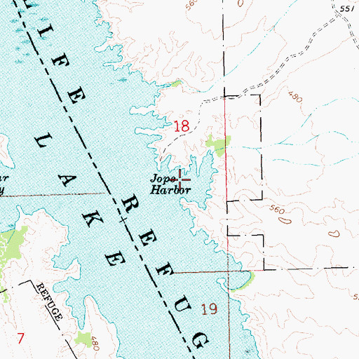 Topographic Map of Jops Harbor, AZ