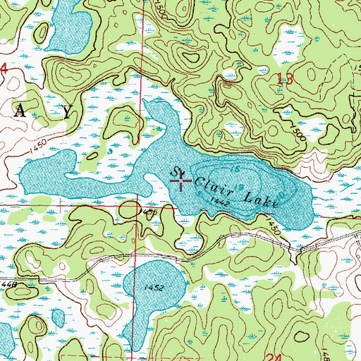Topographic Map of Saint Clair Lake, MN