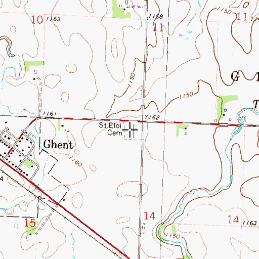 Topographic Map of Saint Eloi Cemetery, MN