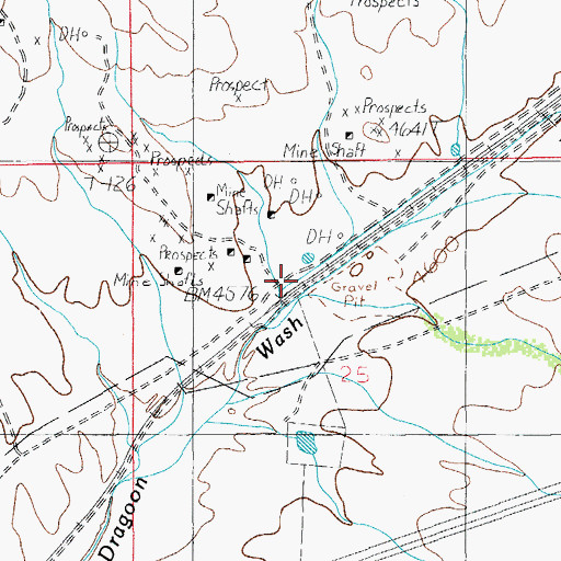Topographic Map of Jordan Canyon, AZ