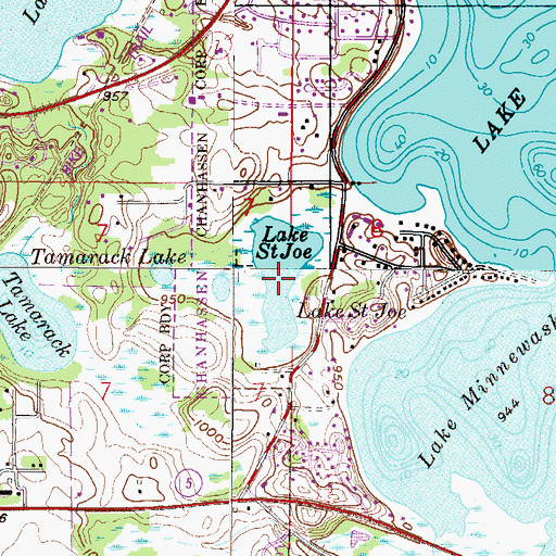 Topographic Map of Lake Saint Joe, MN