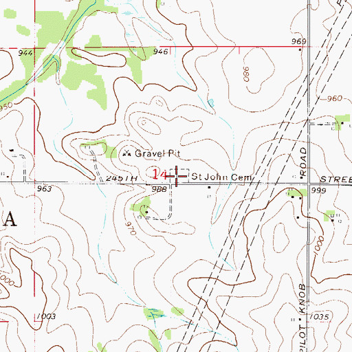 Topographic Map of Farmington Lutheran Cemetery, MN