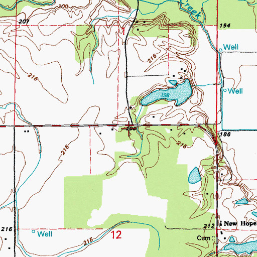 Topographic Map of Glenwood School (historical), AR
