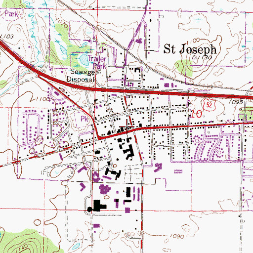 Topographic Map of Saint Joseph, MN