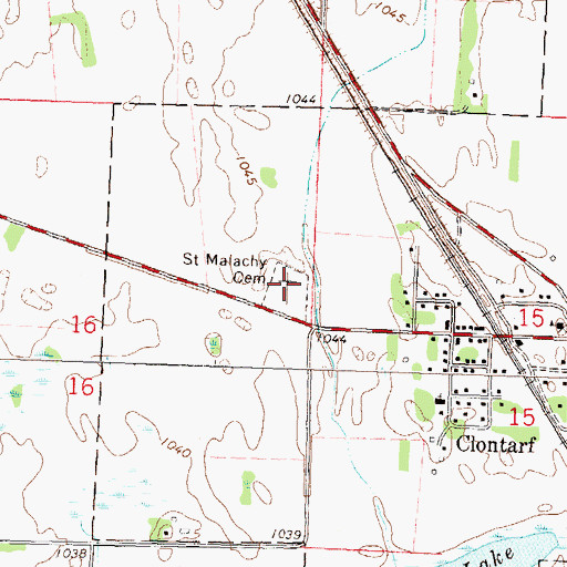 Topographic Map of Saint Malachy Cemetery, MN