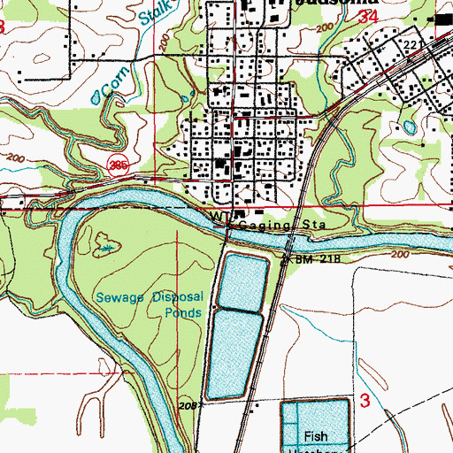 Topographic Map of Judsonia Bridge, AR