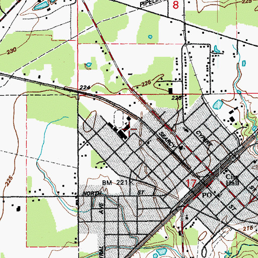Topographic Map of Kensett Elementary School, AR
