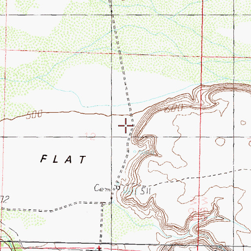 Topographic Map of Jordan Ranch, AZ